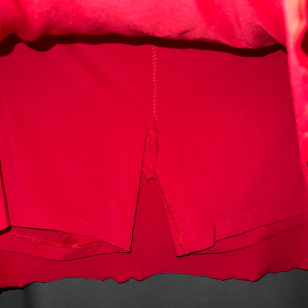 Red Lightweight Ruffle Skort - Picture 4 of 7